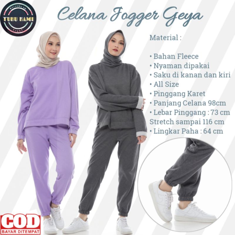 Celana Training Jogger Wanita Bawahan Celana Panjang Wanita Kekinian All Size Celana Olahraga Pingga