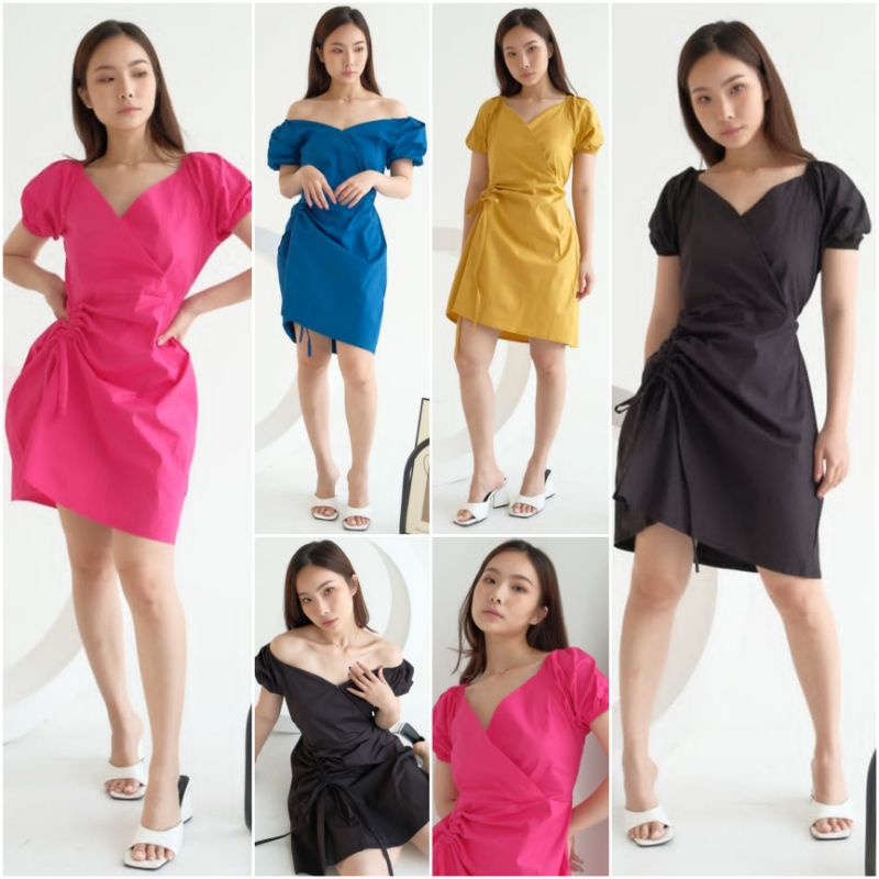 ⚡️CLEARANCE SALE ♡ PREMIUM ♡ REAL PIC ! GABBIE 2 WAYS KIMONO SLING MINI DRESS