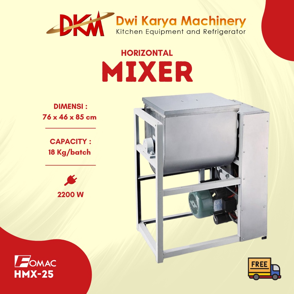 FOMAC Horizontal Dough Mixer (Mixer Adonan Horizontal) HMX-25