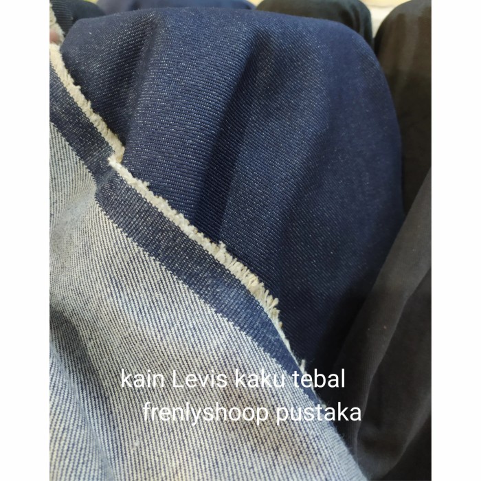 Ds01Vrgr Kain Jeans Levis Meteran Import / Bahan Jeans Levis Tebal - Blue Balck Gr2011W34