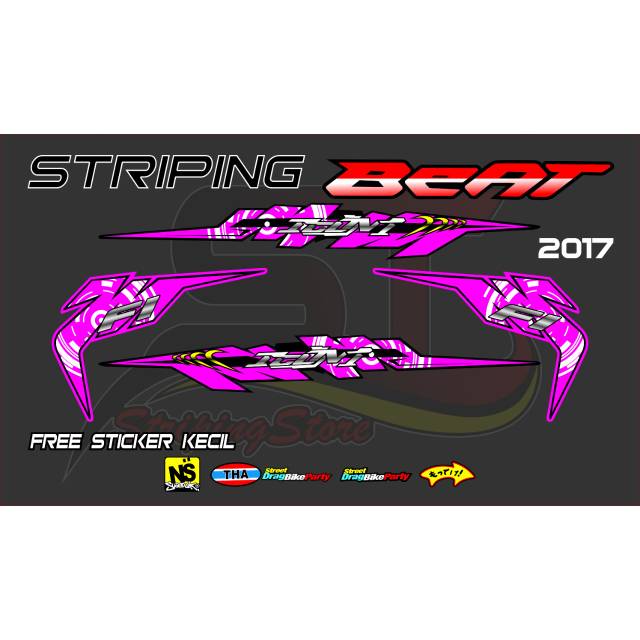 Striping beat street / beat eSP 2017 / sticker beat Thailand / thailook