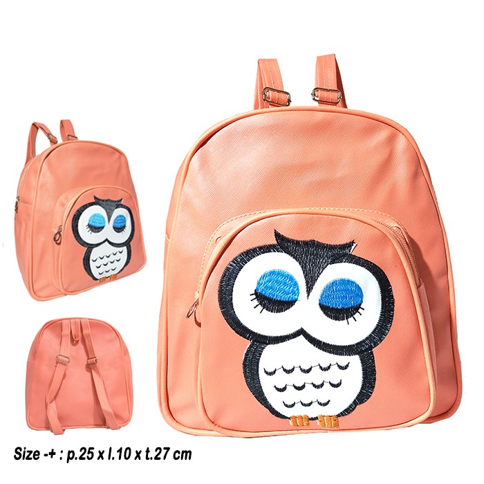 TAS RANSEL MINI DESAIN KARAKTER OWL // TAS RANSEL WANITA OBRAL !!!