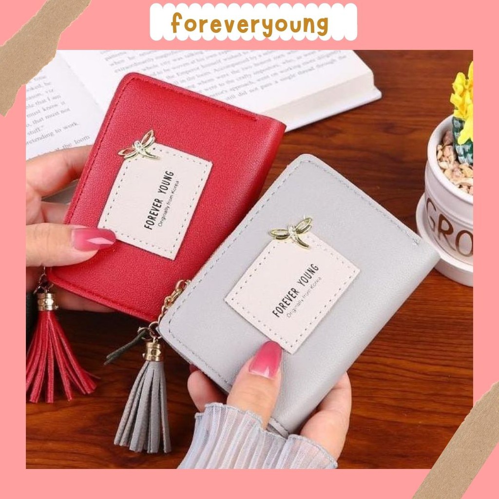 (FY) COD Dompet import dompet Wanita D205 dompet Import Murah Dompet Lipat Kecil Lucu Cantik