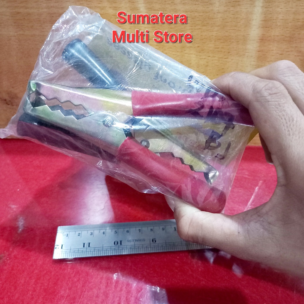 Jepitan Baterai Jantan Betina Set / Jepitan Buaya 6 inchi Tebal