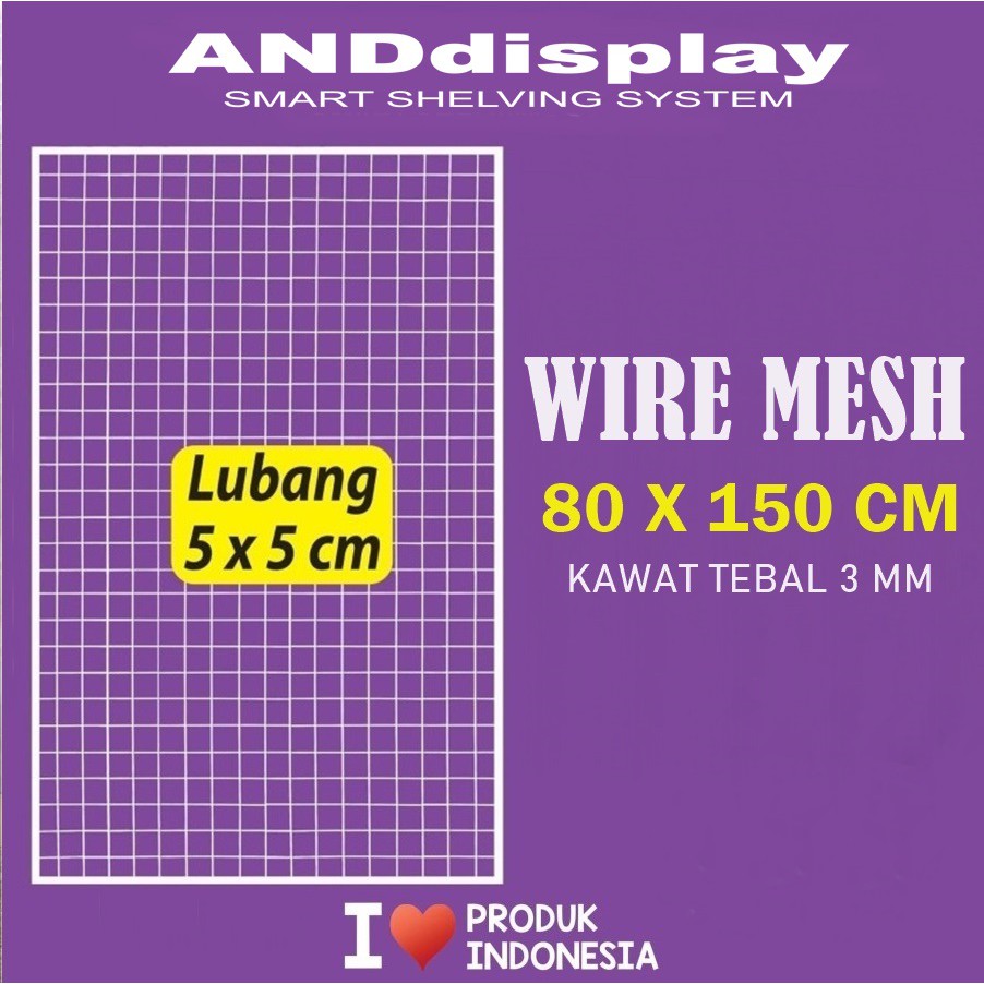 WIRE GRID MESH 80 X 150 CM - KAWAT JARING KOTAK - RAM DINDING BINGKAI