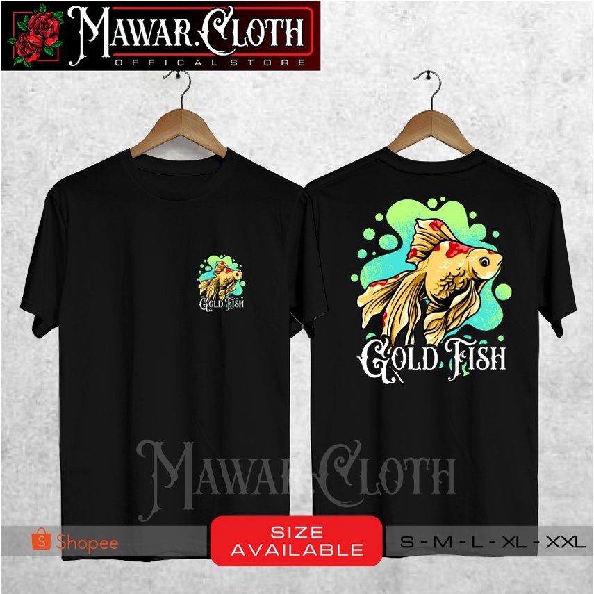 Kaos / Baju Ikan Mas Ikan Koki Goldfish V.2 Terbaru Terlaris - Mawar.Cloth