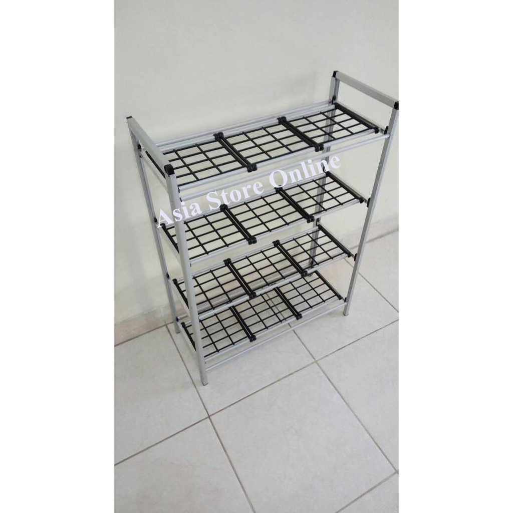 jual tempat-penyimpanan- rak sepatu aluminium 4 susun rumah-tangga