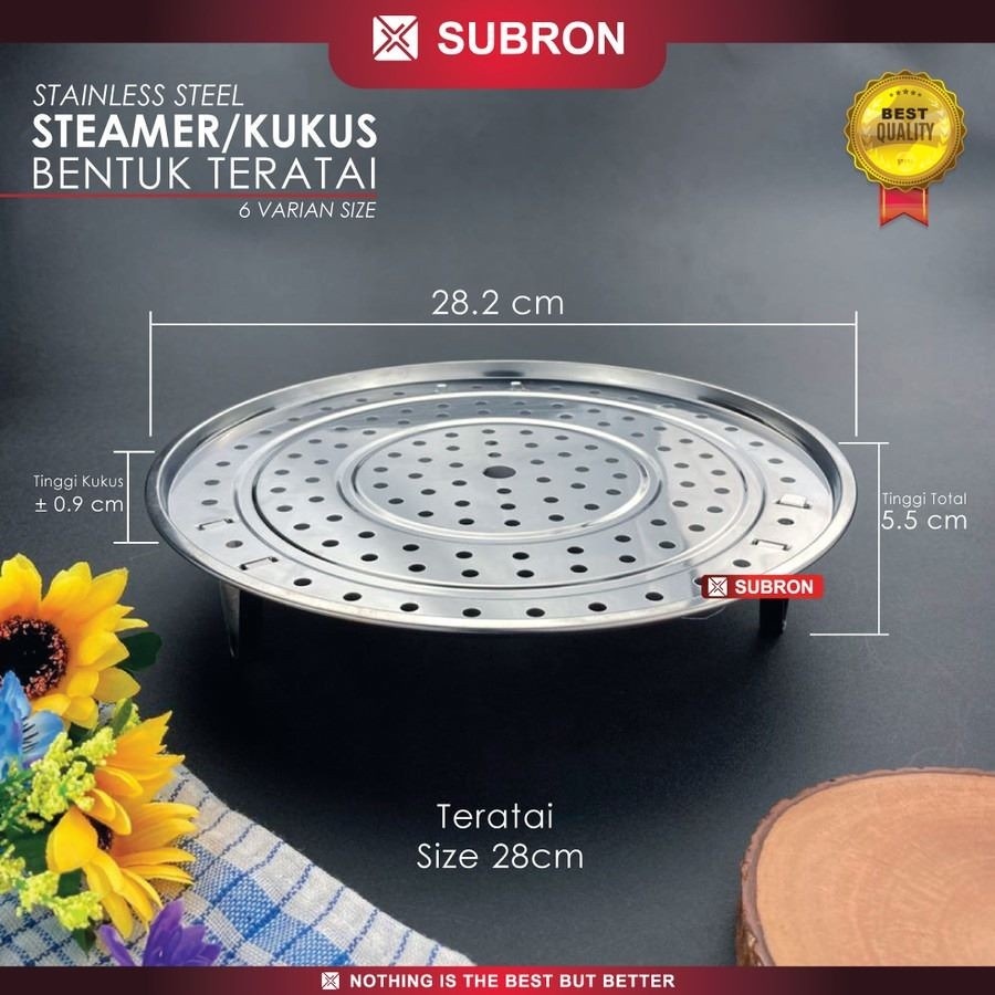 Subron Steamer Alas Kukus Teratai 28 cm Tatakan Panci Stainless