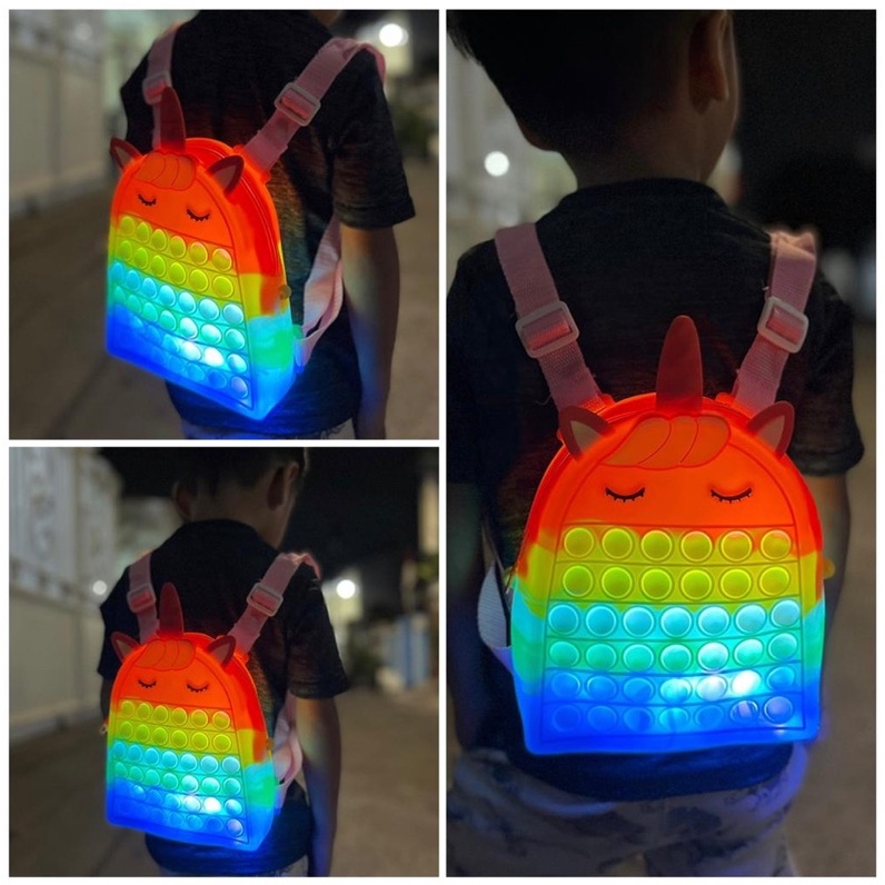 Tas pop it led tas pop it lampu dan tanpa lampu