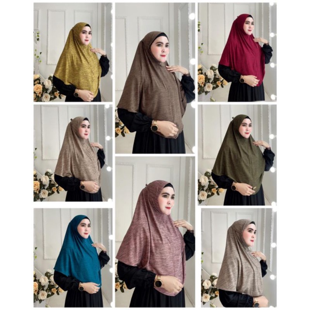 Bergo jersey / Aje zas khimar jersey can / jilbab instan jersey / hijab tali / kerudung jersey