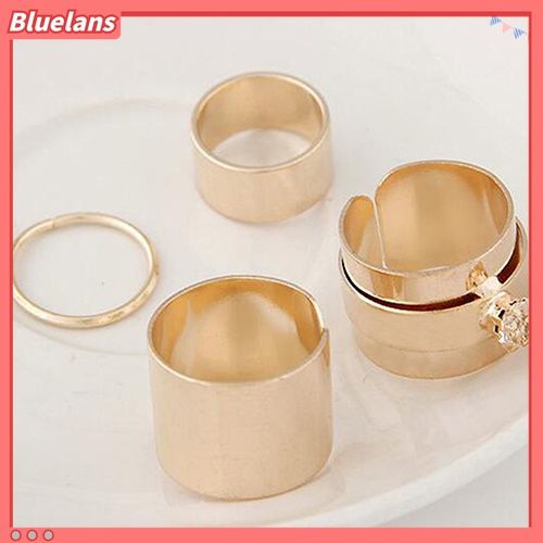 4pcs / Set Cincin Knuckle Midi Gaya Punk Untuk Pria Dan Wanita