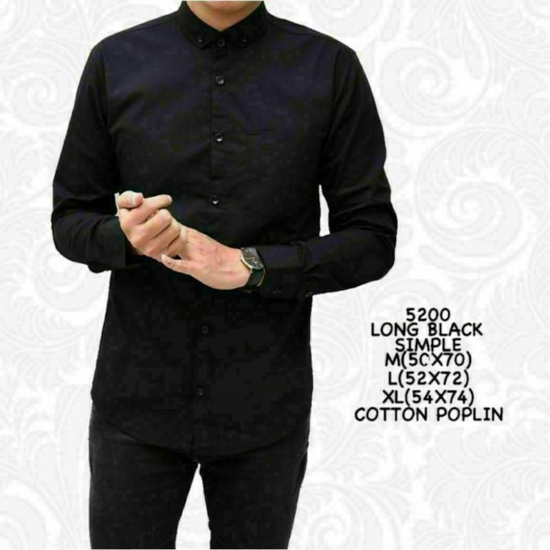 Kemeja Polos Katun Kantor Formal Lengan Panjang Pria / kemejapria/kemejapolos/kemeja