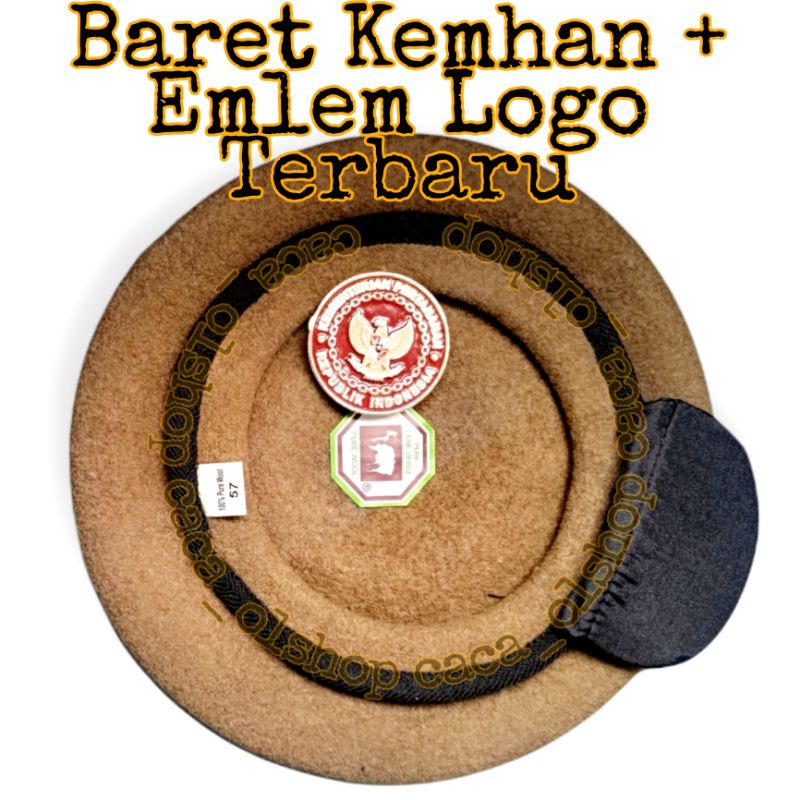 Baret Kemhan Camel Berikut Emblem Terbaru