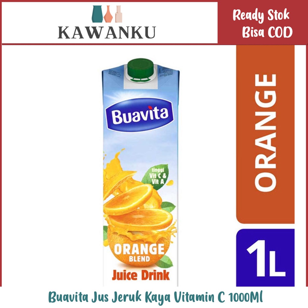 

Buavita Jus Jeruk Kaya Vitamin C 1000Ml - Juice Orange, Sari Buah