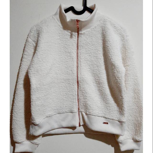 NEW Justice Zip Up Sherpa Jacket ORI warna Putih