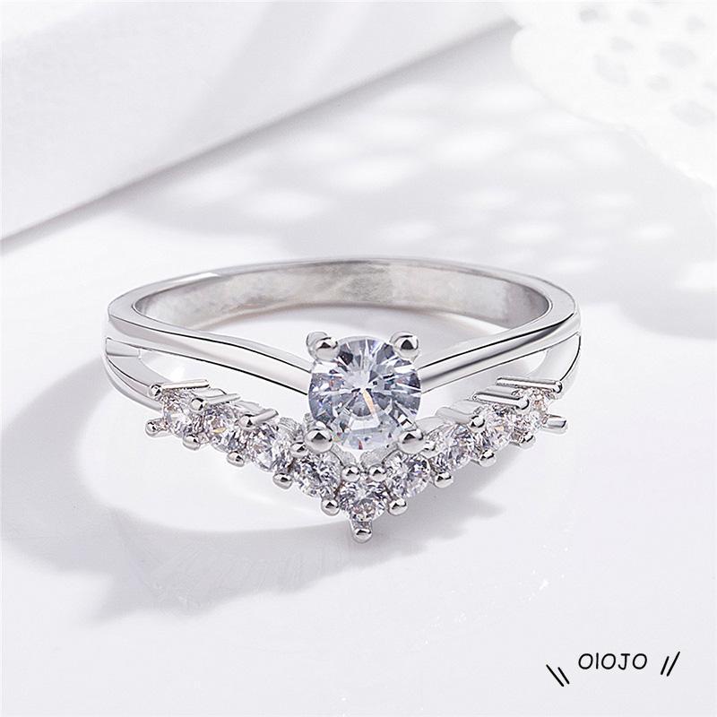 【COD】Cincin Zircon Bahan Alloy Untuk Wanita