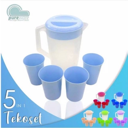 Teko BPA FREE 2,5L free 4 gelas dota