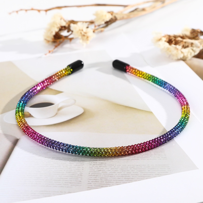 Girls Shiny Luxury Rhinestone Elastic Hair Band Crystal Headbands for Women Hair Accessories