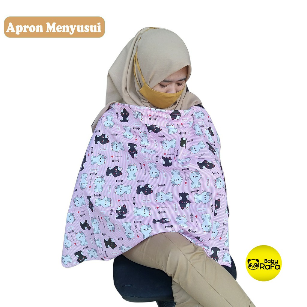 Apron Menyusui  Nursing Cover Kain Penutup Menyusui  Bahan 