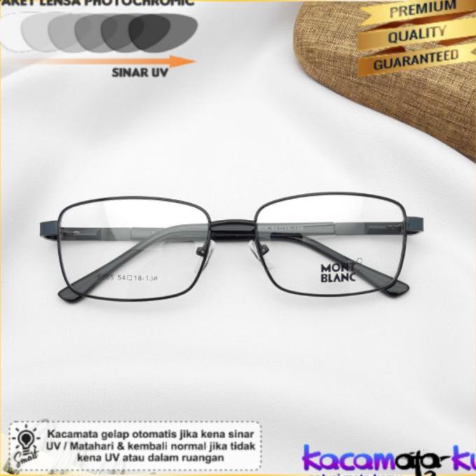 Kacamata Minus Pria Lensa Photocromic Mb-6805 Square