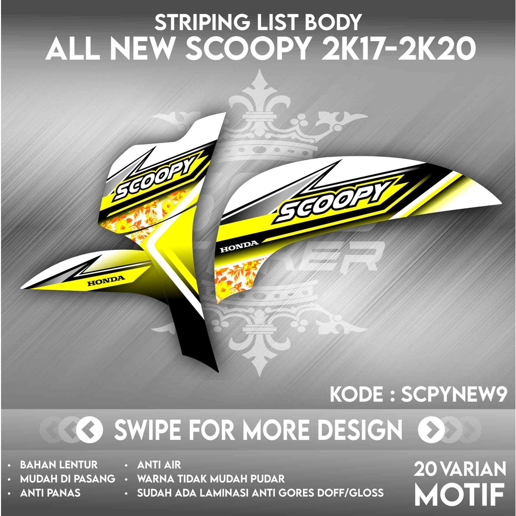 striping scoopy stiker scoopy 2020 stiker scoopy sticker scoopy motor scoopy aksesoris scoopy  SCPYN