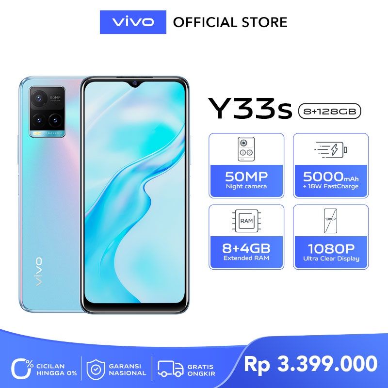 VIVO Y33s 8/128 GARANSI RESMI