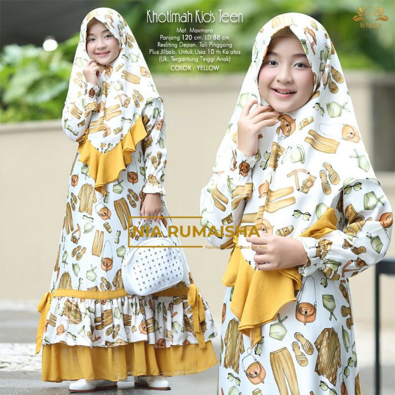 khotimah kids teen by Nia Rumaisha/gamis syari anak