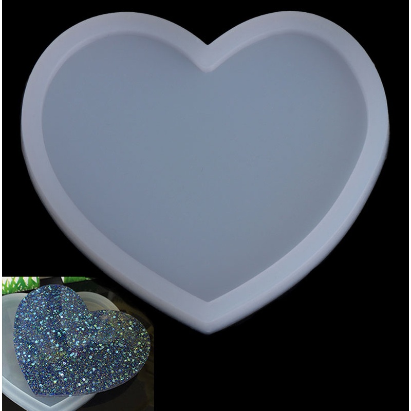 SIY  Silicone Heart Shape Pendant Mold DIY Making Jewelry Resin Casting Craft Tool