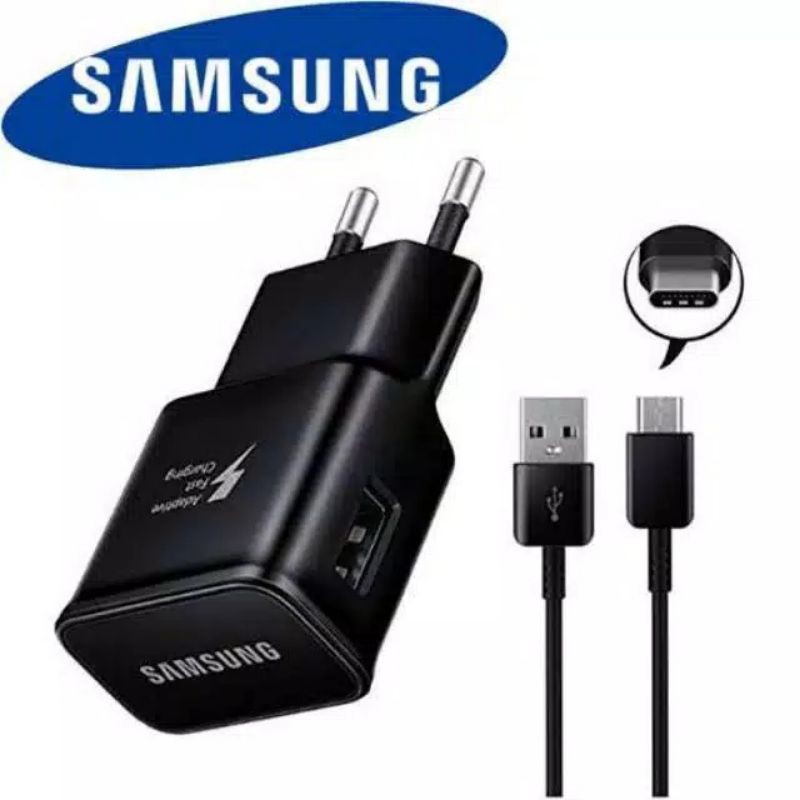 Charger/Tc SMG Galaxy S10 / S10+ S9 S8 Note 9 8 A70 Type-C Fast charging Original Quality Charger/Tc (Black)