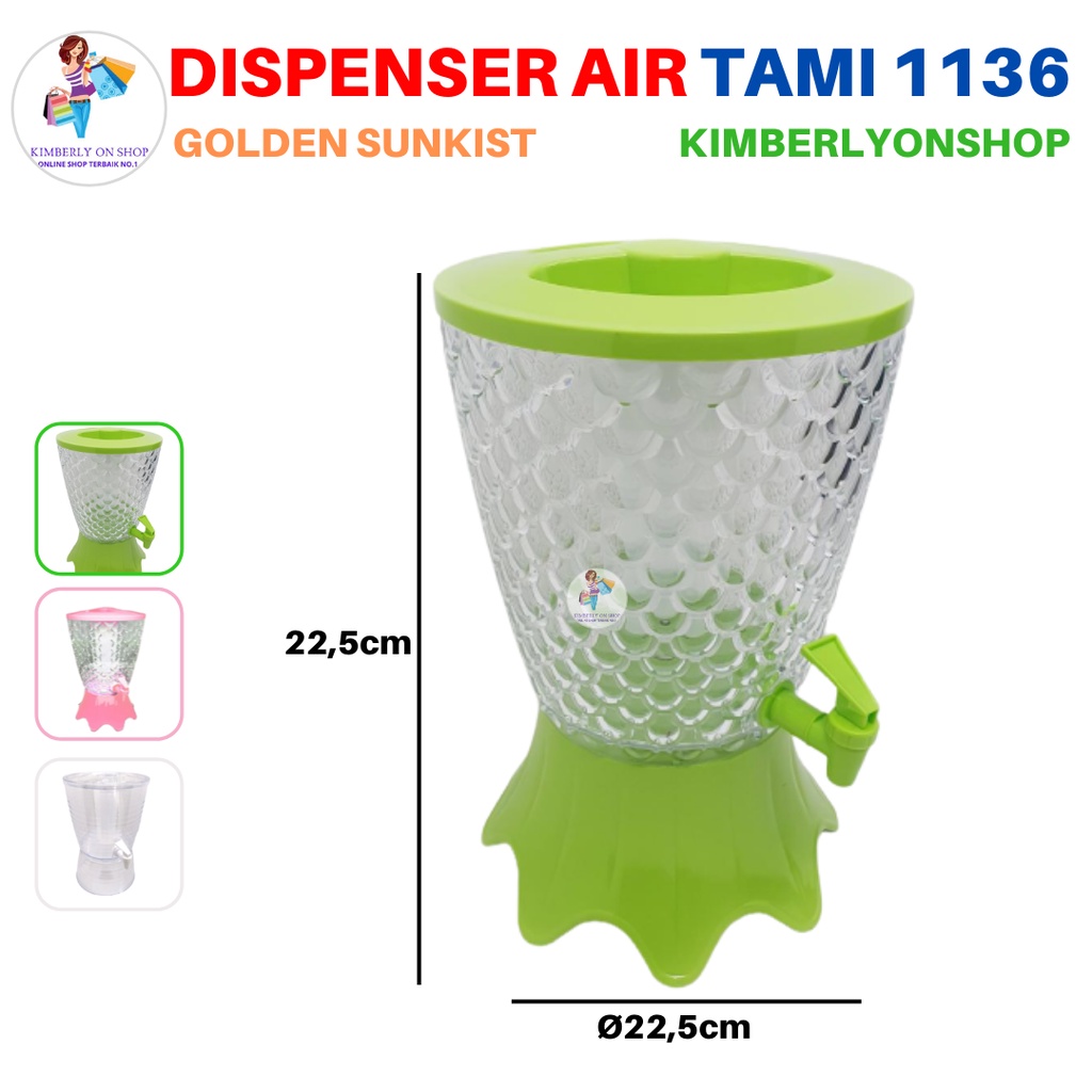 Dispenser Air Minum Tempat Air Motif Ikan Drink Jar Golden Sunkist