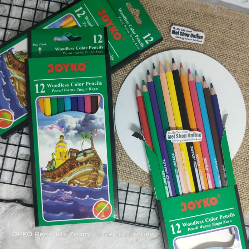 

Pensil Warna Joyko 12 Warna CP103 Woodless