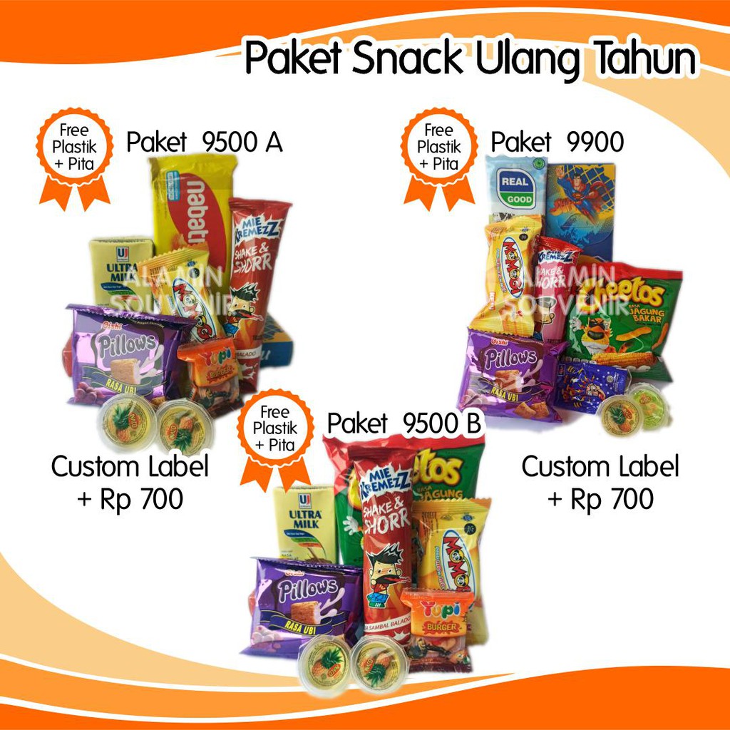 

Bingkisan snack ultah anak BU8900A