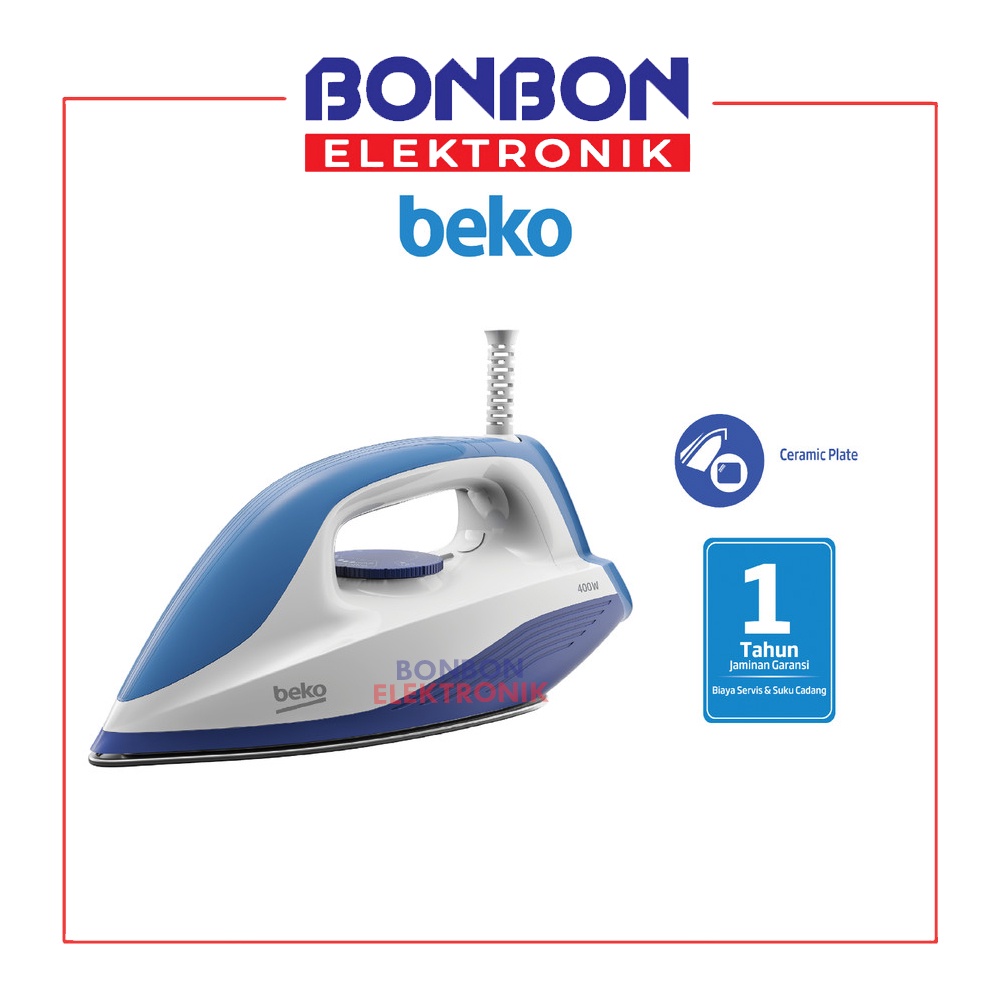 Beko Dry Iron Ceramic DIM 6104 B Blue / DIM-6104 Setrika