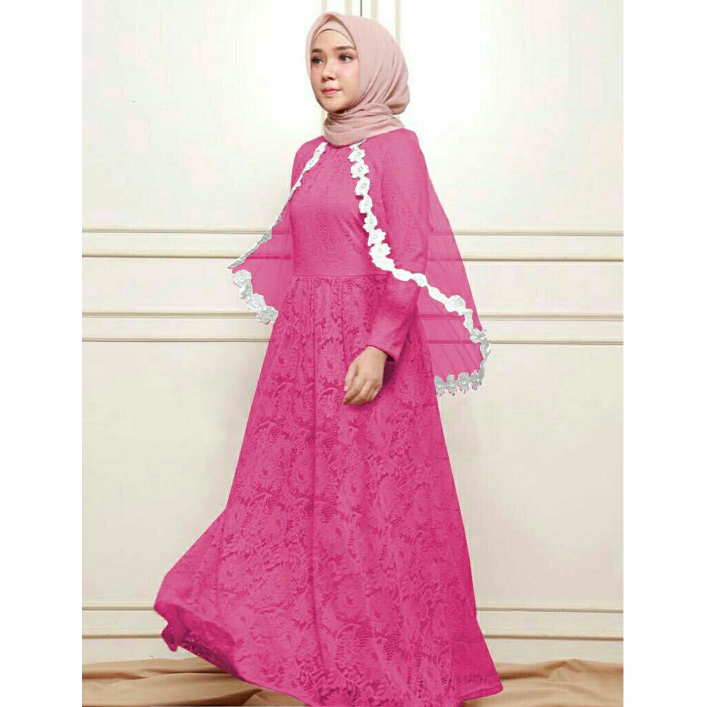 HCL DRESS MUSLIM FRIKA / GAMIS MUSLIMAH / OLSHOP MURAH / FREE ONGKIR