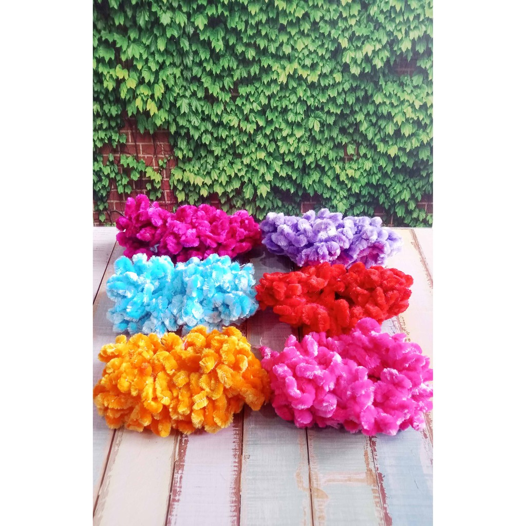 Isi 6 pcs Ikat Rambut Cepol Scrunchie Warna Soft