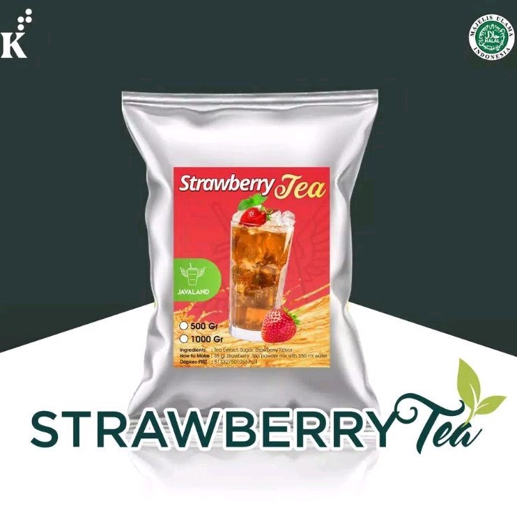 

Javaland Bubuk Minuman Rasa Strawberry Tea / Teh 1Kg - Regular Plain | Es Teh