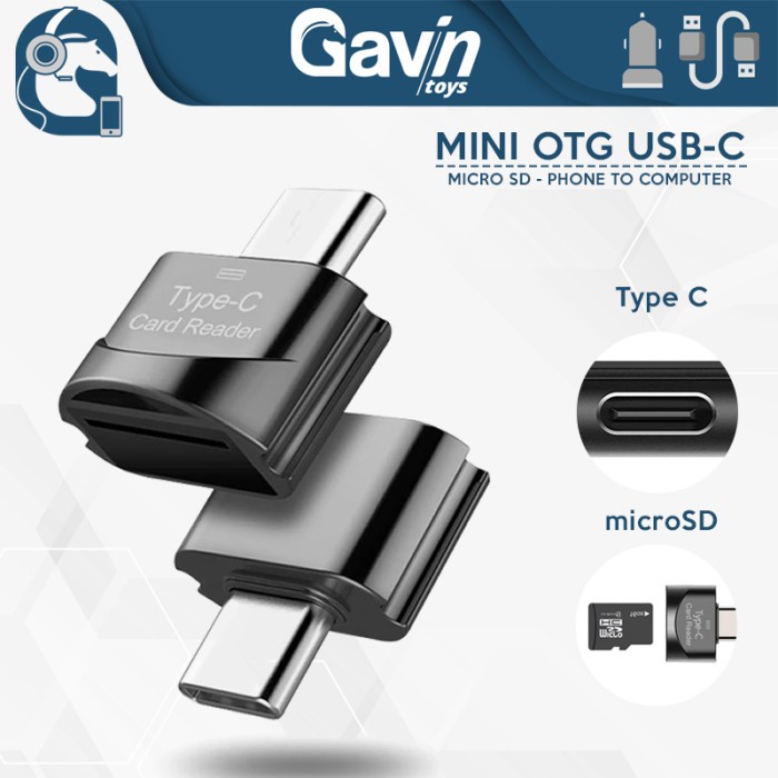 USB C Card Reader - Micro SD Card Reader Type C USB-C OTG Mini Type-C