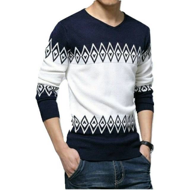 sweater pria sweater rajut zeru tribal