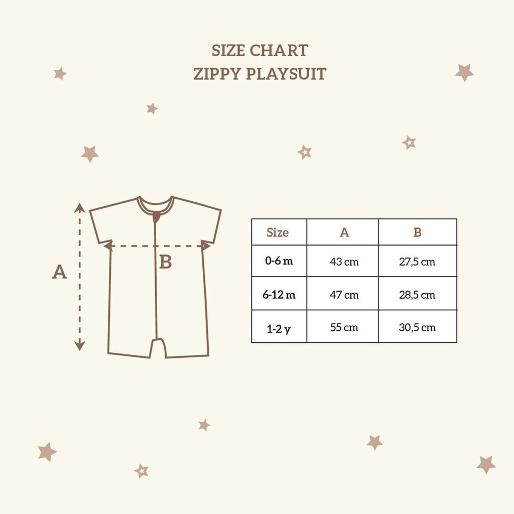 Baju Main Little Palmerhaus Baby Zippy Playsuit Romper (NB-2y)