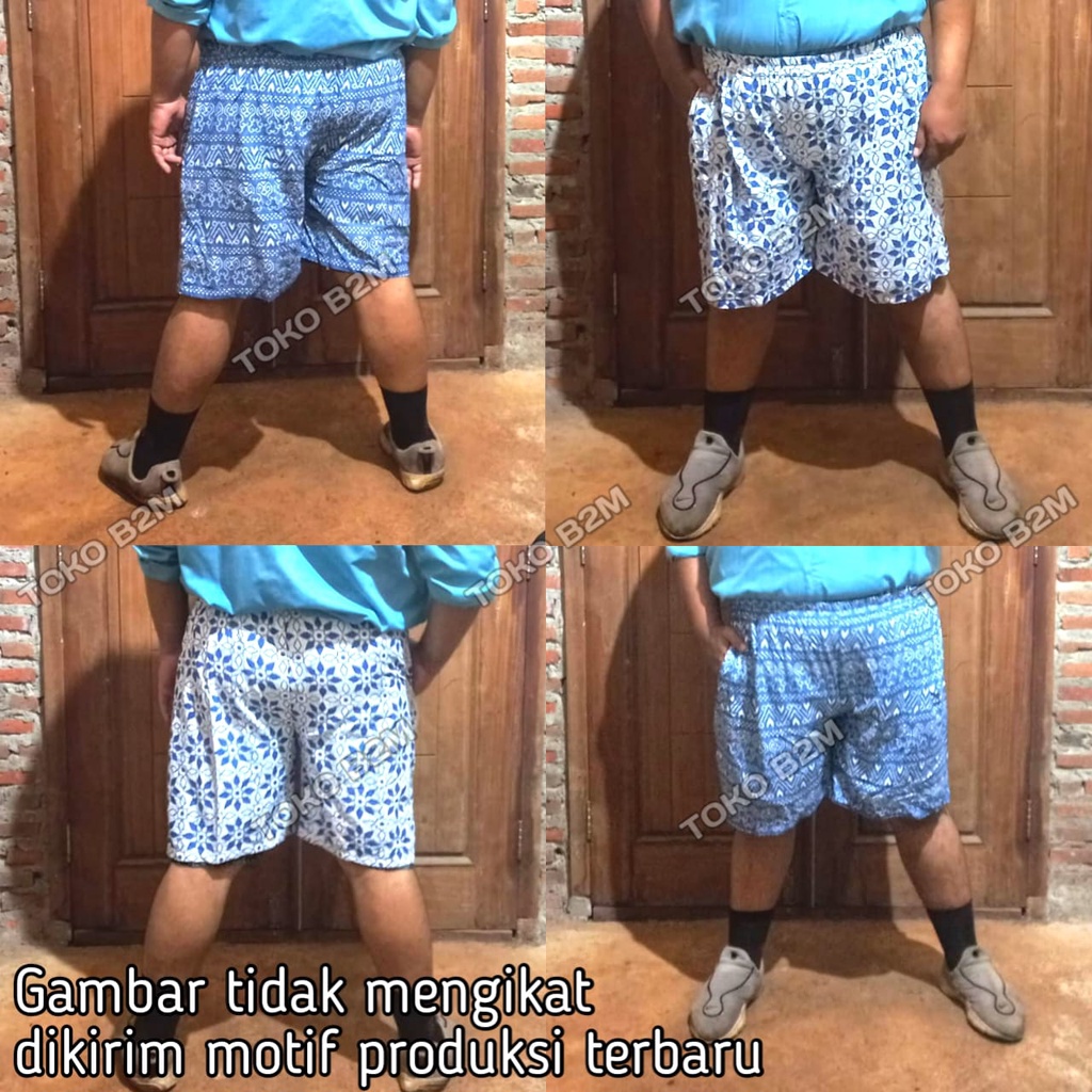 Celana pendek jumbo Over size batik pant XXXXL bb lebih 100 kg Celana Batik B2M