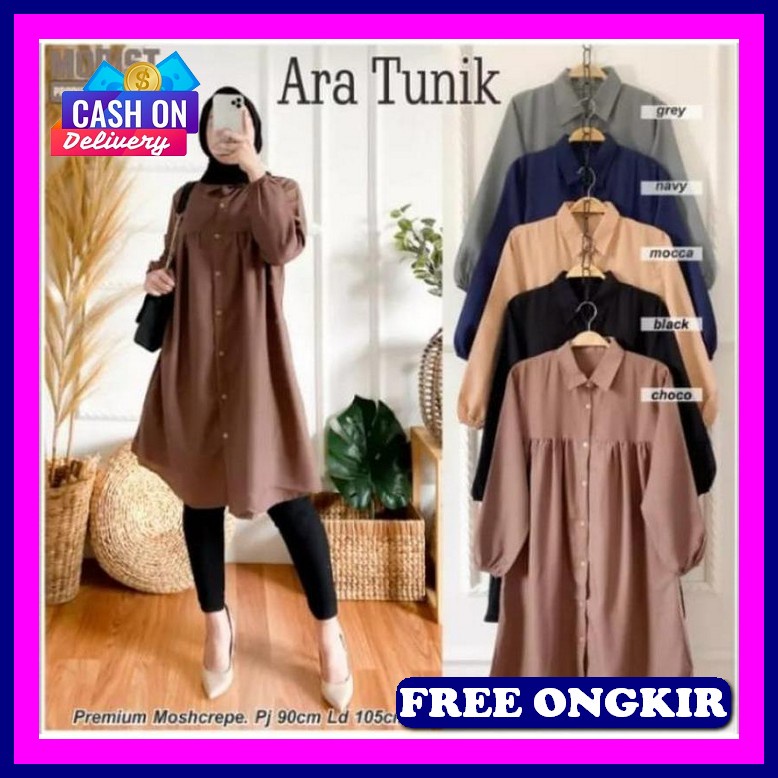 Baju Lebaran Wanita Kekinian Baju Tunikh Terbaru Bsju Muslim Pendek Buju Tunik Wanita Murah Atasan C