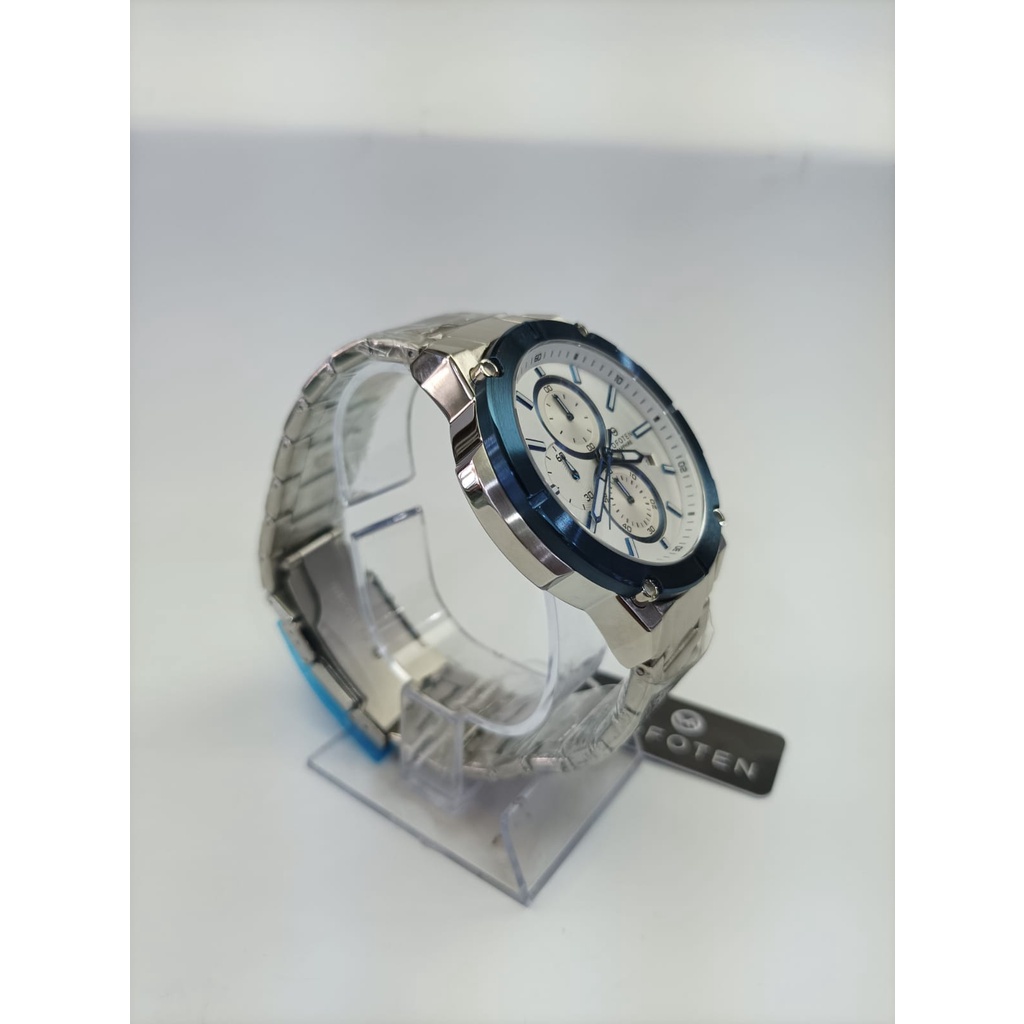JAM TANGAN PRIA LOFOTEN ORIGINAL F.6522 M FASHION CASUAL SPORT ANALOG SAPPHIRE CHRONOGRAPH BLACK SIL