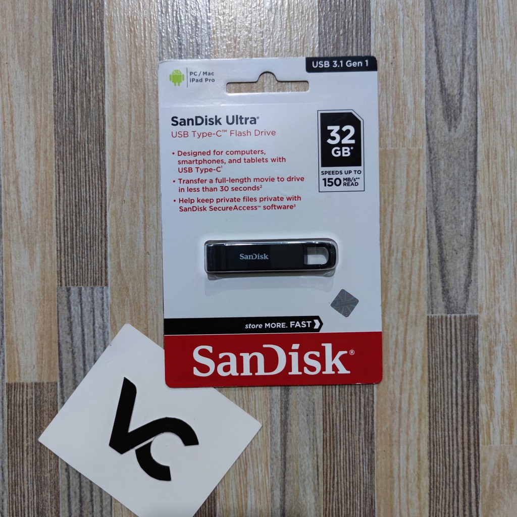 SANDISK FLASHDISK ULTRA 32GB TYPE C FLASH DISK 32 GB TYPE-C USB 3.1