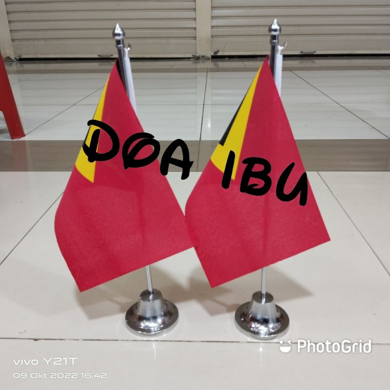 

best seller tiang stenlis meja+bendera TIMUR LESTE ready stock