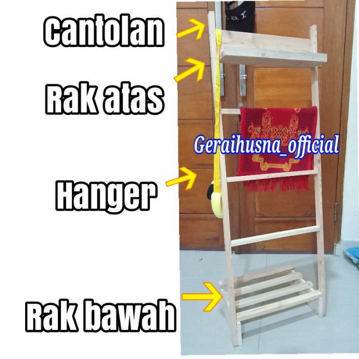 Rak Jilbab Multifungsi Anti Debu Tempel Serbaguna Transparan Roda F0P9 Hijab Portable Premium Murah 