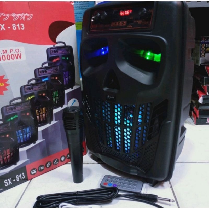 speaker bluetooth sx 813 ukuran 8"