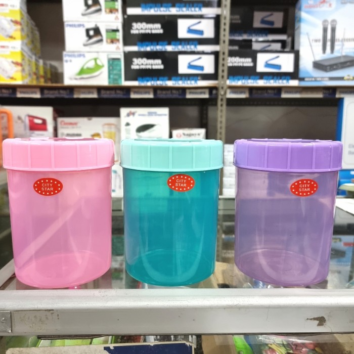 Toples Plastik Ulir Monica Warna 1000ml