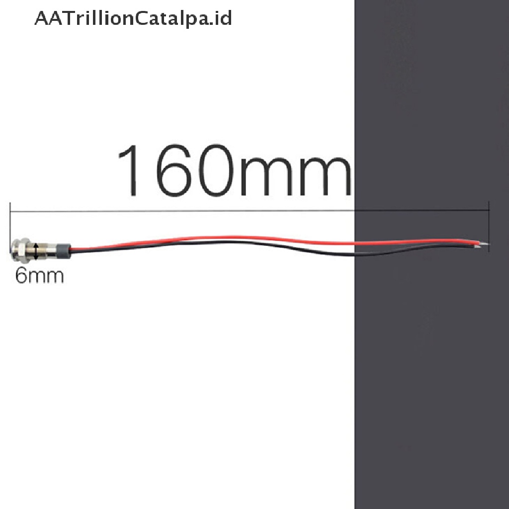 Aatrillioncatalpa 5pcs Lampu Indikator LED 12V-24V 6mm Untuk Panel Dashboard Mobil / Perahu