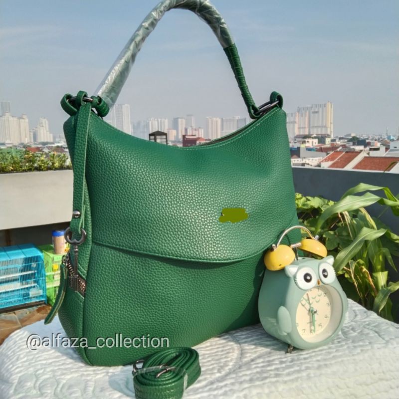 Tas Wanita Hobo Amplop Bahan Kulit Jeruk