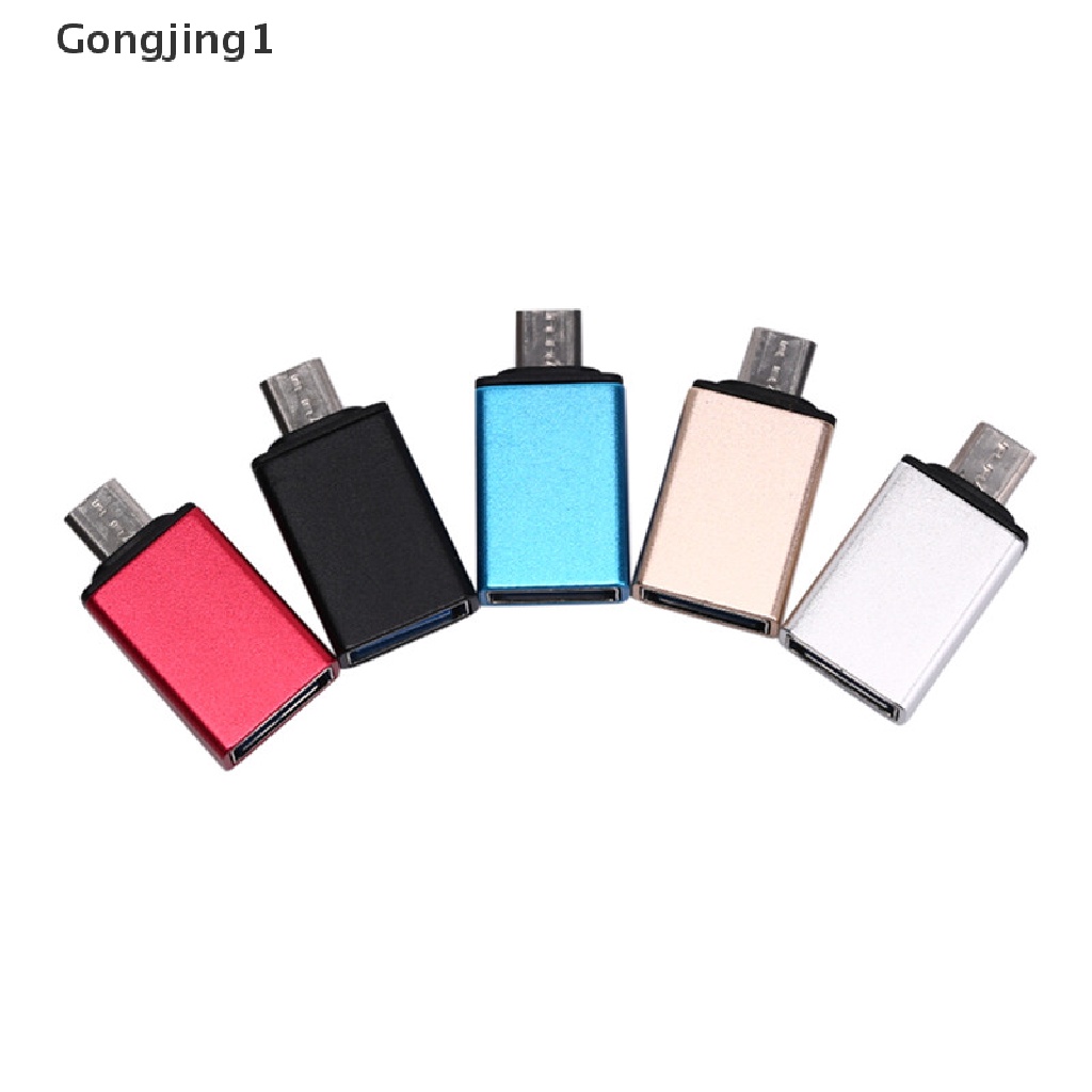 Gongjing1 Kabel Adapter Konverter Micro Usb B Male Ke Usb 2.0 A Female Otg